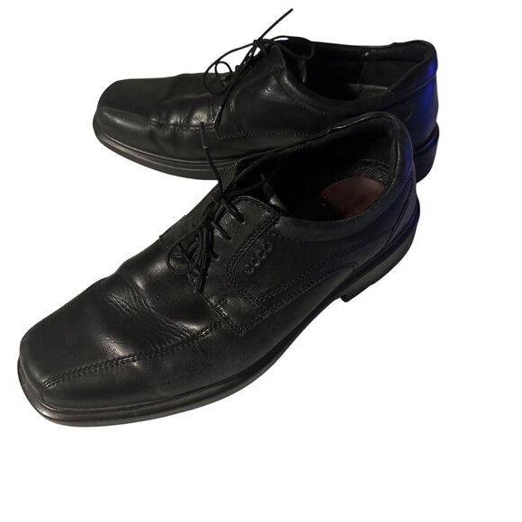 Ecco | Shoes | Ecco Black Square Toe Leather Mens Oxfords  display picture 2